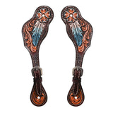Bar H Equine Leather Spurs Straps for Adults Western Womens Spur Horse Riding Barrel Racing Show and Rodeo Strap Adult Women
