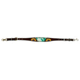 Bar H Equine American Leather Horse Saddle Tack One Ear Headstall | Breast Collar Browband Wither Strap Set for Horses BER118