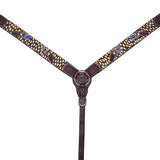 Bar H Equine American Leather Horse Saddle Tack Breast Collar Headstall Wither Strap Set - Breast Collor