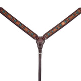 Bar H Equine American Leather Horse Saddle Tack One Ear Headstall Breast Collar Browband Wither Strap Set - Breast Collor