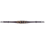 Bar H Equine Premium Hand Tooled Leather Stainless Steel Hardware Breast Collar Brown