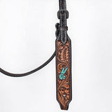 Bar H Equine American Leather Horse Saddle Tack One Ear Headstall Brown