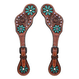 Bar H Equine Leather Spurs Straps for Adults Western Womens Spur Horse Riding Barrel Racing Show and Rodeo Strap Adult Women