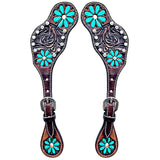 Bar H Equine Western Leather Spurs Straps for Adults Men Womens Spur Straps