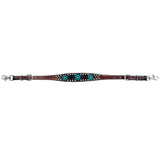 Bar H Equine Genuine Western American Leather Horse Premium Headstall & Breast Collar Set