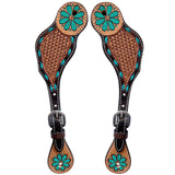 Bar H Equine Western Leather Spurs Straps for Adults Men Womens Spur Straps