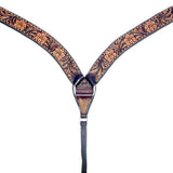 Bar H Equine Genuine Western American Leather Horse Premium Headstall & Breast Collar Set - Breast Collor