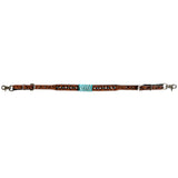 Bar H Equine American Leather Horse Saddle Tack One Ear Headstall | Breast Collar Browband Wither Strap Set BER209