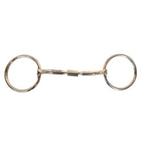 HILASON Western Horse Weighted O Ring Snaffle Bit SS and Black Sweet Iron