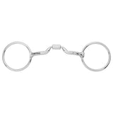 BAR H EQUINE Loose O Ring Snaffle with Low Port Comfort Mouthpiece Stainless Steel