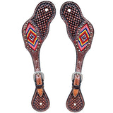 Bar H Equine Western Leather Spurs Straps for Adults Men Womens Spur Straps