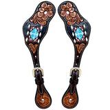 Bar H Equine Leather Spurs Straps for Adults Western Womens Spur Horse Riding Barrel Racing Show and Rodeo Strap Adult Women