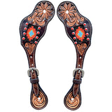 Bar H Equine Western Leather Spurs Straps for Adults Men Womens Spur Straps