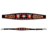 Bar H Equine Genuine Western American Leather Horse Premium Headstall & Breast Collar Set
