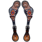 Bar H Equine Western Leather Spurs Straps for Adults Men Womens Spur Straps