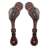 Bar H Equine Leather Spurs Straps for Adults Western Womens Spur Horse Riding Barrel Racing Show and Rodeo Strap Adult Women