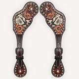 Bar H Equine Leather Spurs Straps for Adults Western Womens Spur Horse Riding Barrel Racing Show and Rodeo Strap Adult Women