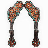 Bar H Equine Western Leather Spurs Straps for Adults Men Womens Spur Straps