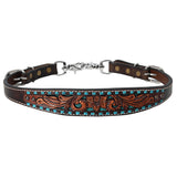 Bar H Equine Genuine Western American Leather Horse Premium Headstall & Breast Collar Set