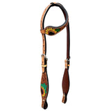 Bar H Equine Genuine Western American Leather Horse Headstall - One Ear Headstall
