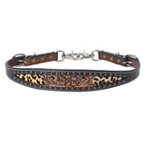 Bar H Equine American Leather Horse Saddle Tack One Ear Headstall | Breast Collar Browband Wither Strap Set BER249