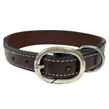 BAR H EQUINE Floral Belle Unicorn Hand Painted Western Leather Dog Collar Tan