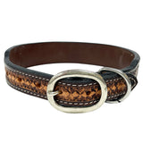 BAR H EQUINE Bonnie Blossom Sunflower Hand Painted Western Leather Dog Collar