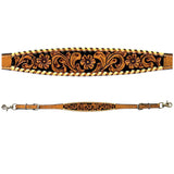 Bar H Equine American Leather Horse Saddle Tack One Ear Headstall | Breast Collar Browband Wither Strap Set BER256