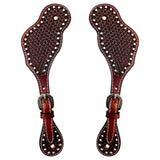 Bar H Equine Western Leather Spurs Straps for Adults Men Womens Spur Straps