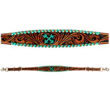Bar H Equine American Leather Horse Saddle Tack One Ear Headstall | Breast Collar Browband Wither Strap Set BER258