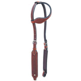 Bar H Equine American Leather Horse Saddle Tack One Ear Headstall | Breast Collar Browband Wither Strap Set BER264 - One Ear Headstall