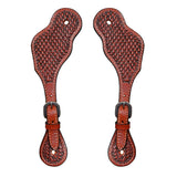 Bar H Equine Leather Spurs Straps for Adults Western Womens Spur Horse Riding Barrel Racing Show and Rodeo Strap Adult Women