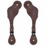 Bar H Equine Western Leather Spurs Straps for Adults Men Womens Spur Straps