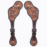 Bar H Equine Western Leather Spurs Straps for Adults Men Womens Spur Straps