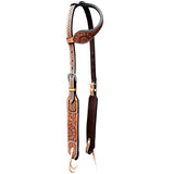 Bar H Equine American Leather Horse Saddle Tack One Ear Headstall | Breast Collar Browband Wither Strap Set BER269 - BER269-1E