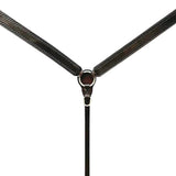 Bar H Equine Genuine Western American Leather Horse Premium Headstall & Breast Collar Set - Breast Collor