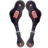 Bar H Equine Western Leather Spurs Straps for Adults Men Womens Spur Straps
