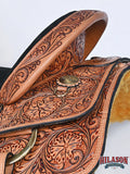 Bar H Equine American Leather Horse Saddle Tack One Ear Headstall | Breast Collar Browband Wither Strap Set BER252