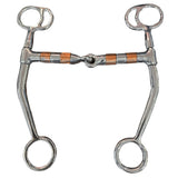 Bar H Equine Cavalry Shank Tongue Relief Bit W/Copper Roller | Bits for Horses Horse Snaffle and bridles