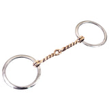Broken Twisted Wire Copper Mouth O Ring Snaffle Bit