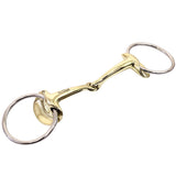 BAR H EQUINE Stainless Steel O Ring Broken Snaffle Brass Mouth Bit | Bits for Horses Horse and bridles