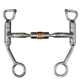 BAR H EQUINE 5 In Mouth Curb Bit Stainless Steel w/ Copper Ring