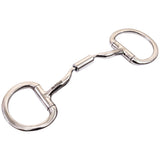 BAR H EQUINE Stainless Steel Medium Port D Ring W/Roller Snaffle Bit | Bits for Horses Horse Snaffle and bridles