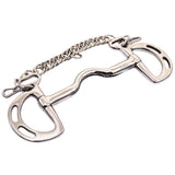 Bar H Equine Stainless Steel Low Port Kimberwick D Ring Snaffle Bit W/Chain | Bits for Horses Horse and bridles