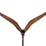 Bar H Equine Genuine Western American Leather Horse Premium Headstall & Breast Collar Set - Breast Collor