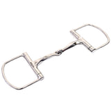Bar H Equine Western 5 In Broken Mouth D Ring Racing Snaffle Horse Bit Stainless Steel