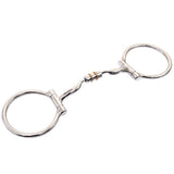 Bar H Equine Small Port D Ring Snaffle Tongue Relief W/Roller Copper Bit | Bits for Horses Horse and Bridles