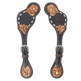 Bar H Equine Western Leather Spurs Straps for Adults Men Womens Spur Straps
