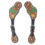 Bar H Equine Western Leather Spurs Straps for Adults Men Womens Spur Straps