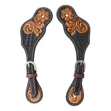 Bar H Equine Leather Spurs Straps for Adults Western Womens Spur Horse Riding Barrel Racing Show and Rodeo Strap Adult Women